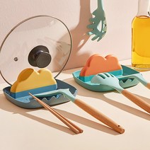 클라우드 국자 뒤집개 받침 조리도구 받침대 냄비 뚜껑 거치대 주방 정리, yellow(노랑)