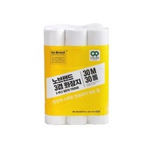 노브랜드휴지 화장지 3겹 33M 30롤 쌍용씨앤비 노브랜드 1팩, 30개, 33m X 30롤 1개
