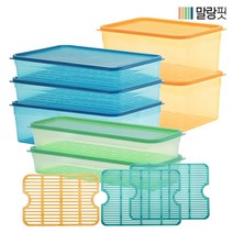 [생활엔] 말랑핏 차곡차곡 냉동용기 대용량 세트 4종 7P + 채반(중) 1P+ 채반(대) 2P, 단품