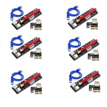이더리움 채굴기 비트코인 채굴장 가정용 채굴부품 6PCS PCI-E GPU 라이저 익스프레스 케이블 16X ~ LED 그, 한개옵션1, 01 As Shown