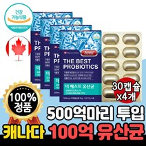 식물성 캡슐 100억 프로바이오 틱 스틱 스 Probiotics 임산부 40대 여성 50대 500억 마리 슈퍼 투입 모유 유래 유산균 비피더스균 고급 4개 약 4개월 120캡슐