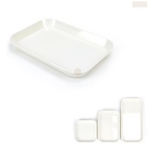 21x14cm 가정용 플라스틱 사각 트레이 쟁반 간식 부엌 탕비실 과자