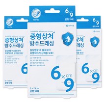 밴드골드 슈퍼포아 아쿠아 6x9cm 중형 10매입 x 3개 방수드레싱밴드, 총 30매