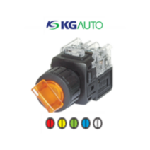 KG-AUTO 조광형 셀렉터스위치 25파이 KGT-C2R1D2 KGT-C2R1V2 플라스틱 매입형 2단 자동, KGT-C2R1D1(110/125V d.c), 적색