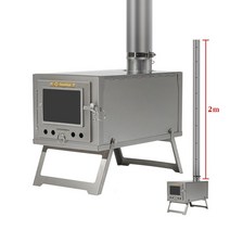 백패킹 티타늄 화목난로 조립식 화목난로 연통보호망 노지 캠핑 휴대용 접이식, 난로장작대(스테인리스)