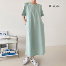 H스타일 OP 린넨퍼프원피스 여름 OPS