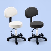 텐포인트 등받이 높이조절 보조의자 미용의자 병원 유압식, 등받이 보조의자 화이트