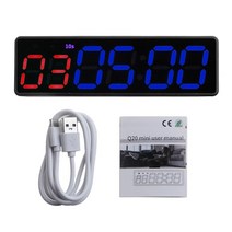 복싱타임벨 복싱타이머 주싯수 크로스핏 벽운동 타이머 체육관 5 가지 기능 AC110 ~ 240V 6 Bit LED 고, 02 Style1