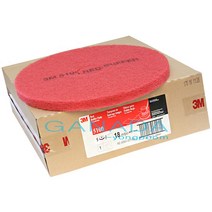 가나다용품 3M 적색패드5장-1박스 사이즈선택 10인치~22인치 마루광택기패드 바닥세척작업 동시에 광택작업 청소솔 빨강색패드 돌돌이솔 기계솔 마루광택기솔, 1box, 13인치-5장