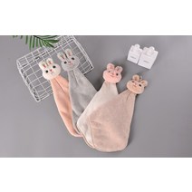 토끼 손 타월 부엌 미니 동물 손수건 손씻기 핸드 고리 욕실 수건 싱크대 주방 개인 타올 주방용, A_베이지