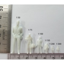 백색 인체 사람 모형 6종/건축모형 디오라마 조경재료, 4.백색 인체모형-1:150-30개입/H-12