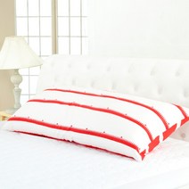 네모라인 스마일 등쿠션(대쿠션)커버 50x110cm 60x110cm(솜 미포함), 레드라인