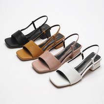 스퀘어토 히든 밴딩 와이드 일선 샌들 4cm