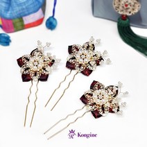 무료배송)진주 떨잠 한복뒤꽂이/비녀 머리핀/한복머리장식/올림머리핀/배씨비녀/한복머리핀