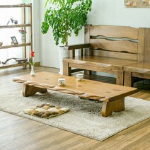 가연 꽈베기통원목좌탁 테이블 기능성 통원목 좌탁 거실 탁자 좌식 멀티 테이블 제작, 엔틱브라운 꽈베기 1500