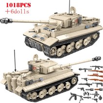군사 전투 WW2 팬더 타이거 킹 탱크 빌딩 블록 IS-2M no. 4 K 2 무거운 육군 도시 벽돌 난감 선물, 08 Tiger 131 Tank