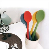 실리콘 멀티 스푼 편리한 조리 도구 비비또 주걱 볶음주걱, 레드