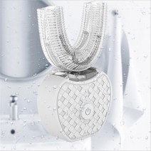 360도 자동 소닉 전동 칫솔 초음파 USB 충전식 4모드 치아 세척 60ML 치약전동칫솔, 06 White II generation
