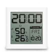 휴비딕 디지털 시계 온습도계 HT-5 화이트 욕실 주방 쾌적도표시, 1개