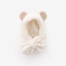 카카푸푸 포그니 곰돌이밍크 모자머플러 유아털모자 아기털모자