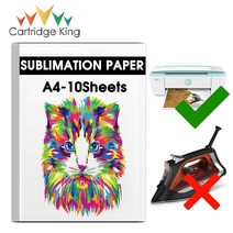 10 매 A4 승화 전사 용지 잉크젯 프린터 용 인화지 DIY 의류 티셔츠 머그컵 열전 사 인쇄, 단일옵션