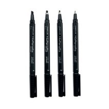 라인플러스 캘리그라피 펜 1mm 2mm 3mm 4mm [국산] 라인프러스 캘리그래피펜 4종, 1개