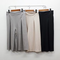 빅걸스토리 여성용 빅사이즈 레이나 7부 뒷밴딩 스판 치마바지 통 바지