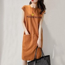 여름 유행 루즈핏 날씬한 티셔츠 원피스