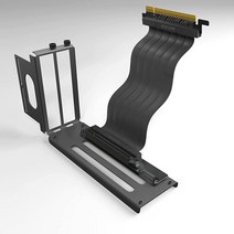 IBEST IMPETUS 수직 GPU 마운팅 브래킷 그래픽 카드 홀더 키트 PCIE 라이저 케이블 포함 90도 직각 25cm 블랙