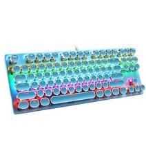 K550 기계식 게임용 키보드 87Key 유선 게임용 키보드 RGB 백라이트, 360 x 130 x 36mm, ABS, 파란색, 텐키리스