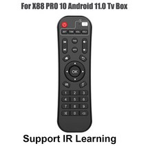 X88 프로 10 안드로이드 10.0 TV 박스 트랜스피드 11 박스용 IR 무선 리모컨 및, CHINA_For Android 11