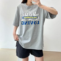 걸즈팩토리 여성용 라썸피크닉 캐주얼 반팔 티셔츠