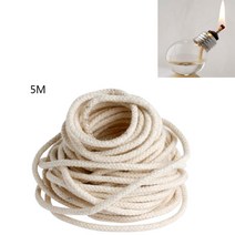 초심지 라운드 코 튼 알코올 윅 오일 램프 Wicks 버너 유리 액세서리 5M 긴, 05 6mm