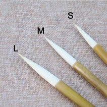 중국 서예 붓 브러시 ezone 족제비 머리 쓰기 대나무 헨델 수채화 그림 펜 학용품, m