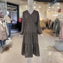 이랜드 [비지트인뉴욕]비지트인뉴욕 허리스트링 브이넥 쉬폰 롱 원피스2컬러vz3op70_엔씨경산점
