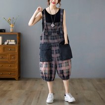 HQINT Real Shot 2022 Summer New Denim Water Washing Old Strap Seven -Point Looke Lange Like -Size 점프 수트 ZB-244006