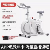 헬스자전거 지능형 실내 운동 자전거 체중 감량 조용한 스포츠 스피닝자전거 실내자전거, 화이트 / 수동 저항 조정 / AI 시스템