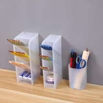 공부방 책상 필기도구 지우개 연필꽂이 볼펜통 집무실, 화이트