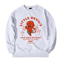 LOUPS BLANCS LB 리틀 핫스터프 ver.1 오버핏 맨투맨 멜란지