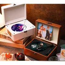 휴대용 cd플레이어 복고풍 무선 블루투스 레트로, 러브호스 브라운 (충전모델)