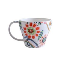 고온 유약 애프터눈 티 세라믹 주전자 커피 컵 식기 세트 핸들 플레이트 세트 피자 플레이트, 300ml