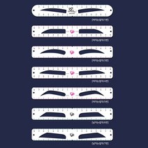 남자 7종 여자 디자인 눈썹자 눈썹모양 눈썹가이드용, NO.2
