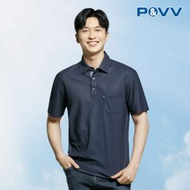 파브 TS-1702-1 반팔티 카라 체크 포인트 가슴 주머니 작업복 근무복, 95-L