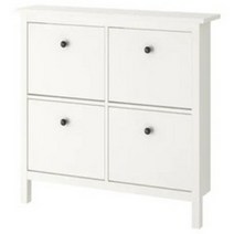 이케아 HEMNES 헴네스 4칸신발장 화이트 107x22x101 cm 201.612.09