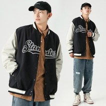 위즈아이 남자 자수 스타디움 자켓 봄 야구 점퍼 WI110J
