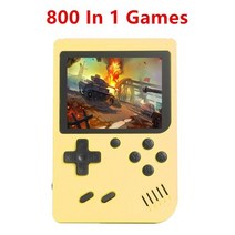옛날 복고풍 문방구스타일 추억의 휴대용 미니오락기800 in 1 핸드 헬드 콘솔레트로, 800 옐로우