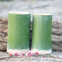 대나무 모죽통 대통밥, 외부직경10 12cm높이12cm2개