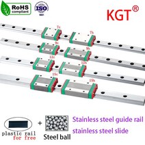 스테인레스 스틸 선형 가이드 MGN7 MGN12 MGN15 MGN9 블록 30mm 1000mm 레일 캐리지 Cnc 3d 프린터 부품 미니어처 베어링, [13] 800mm, [02] MGN5H