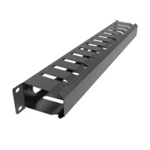 JINGCHENGMEI All Metal 1U 48.3cm(19인치) 서버 랙 와이어 관리 시스템-수평 마운트 12개의 대형 슬롯 케이블 매니저(AHMMA1U12S 블랙)