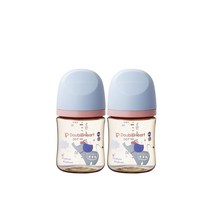 더블하트 모유실감 3세대 트윈팩 160ml 꿈꾸는코끼리, 모유실감 3세대 PPSU 디어프렌즈 트윈팩 160ml(, 1개, 혼합색상